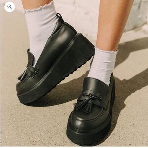 Womens Platform Loafers